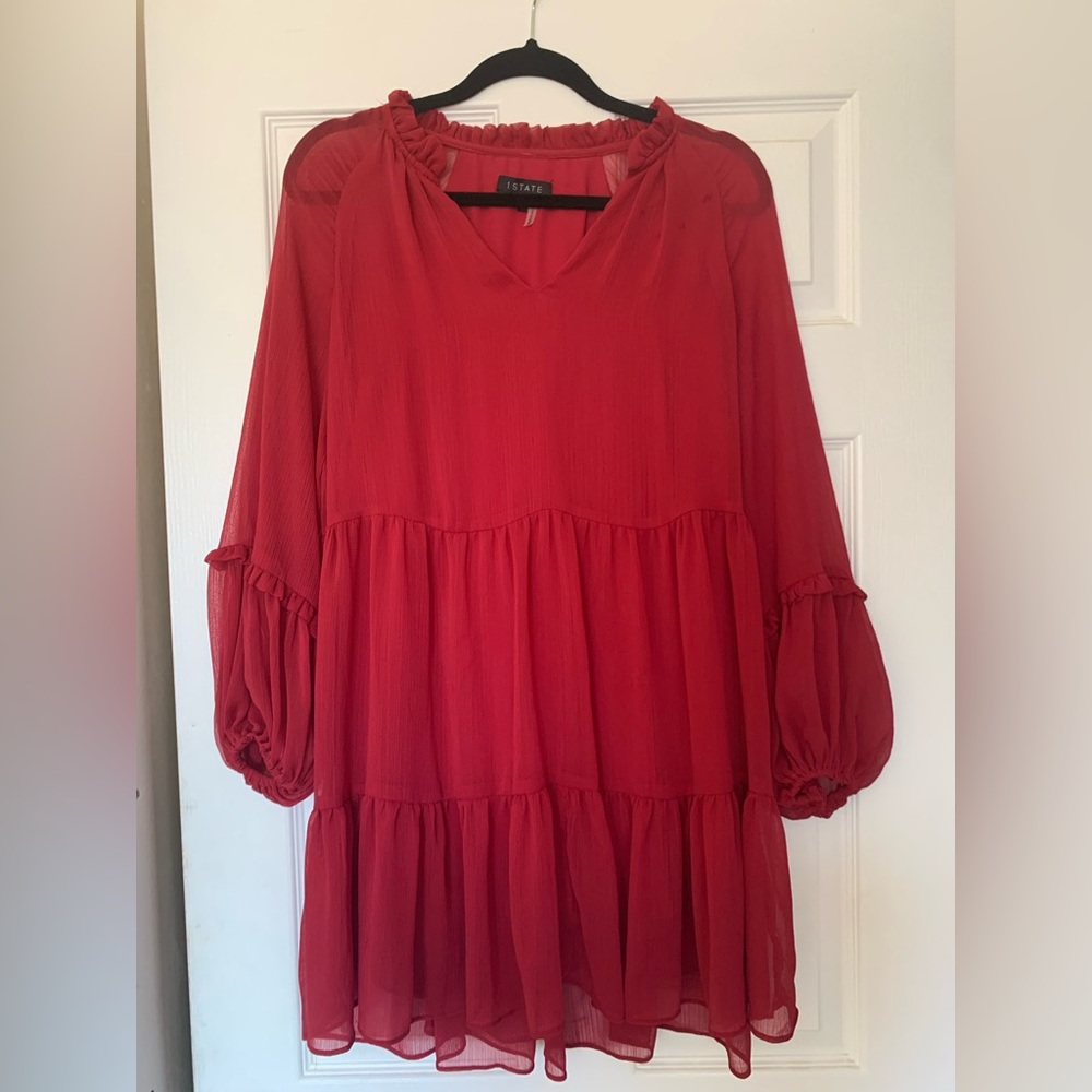 1. STATE Red Dress Size Small